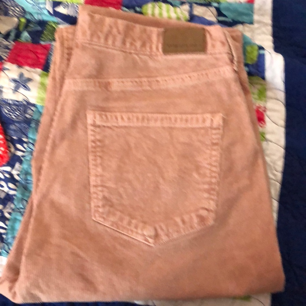 American Eagle Baby Pink Corduroy Mom Jeans